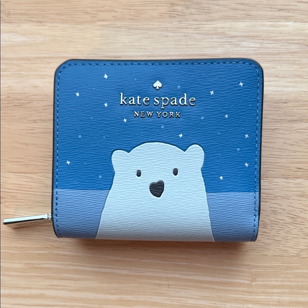 Kate Spade Blue Wallet with Polar Bear Design